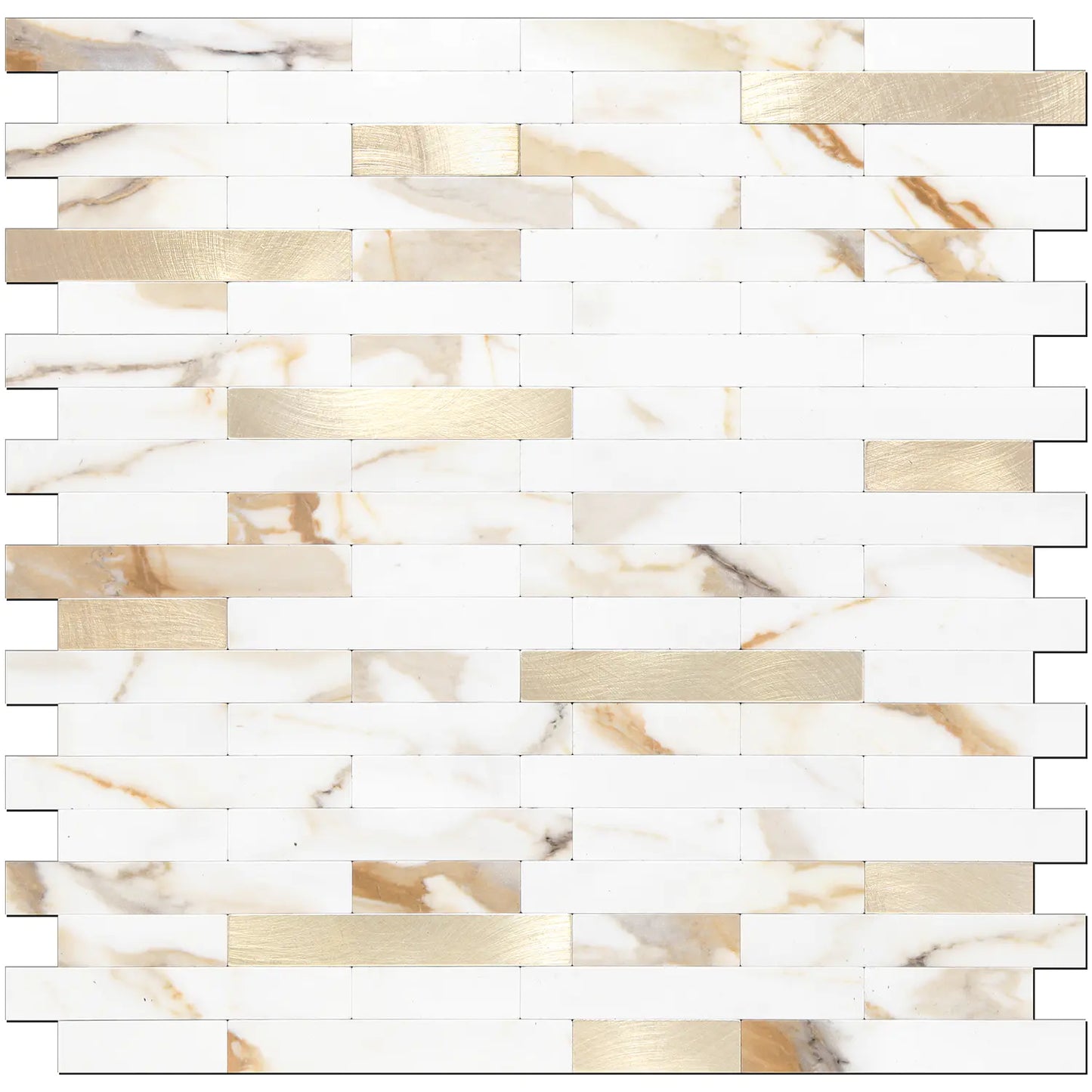 Faux Stone Mixed Metal Linear Blend - Calacatta Gold Mixed Metal Gold