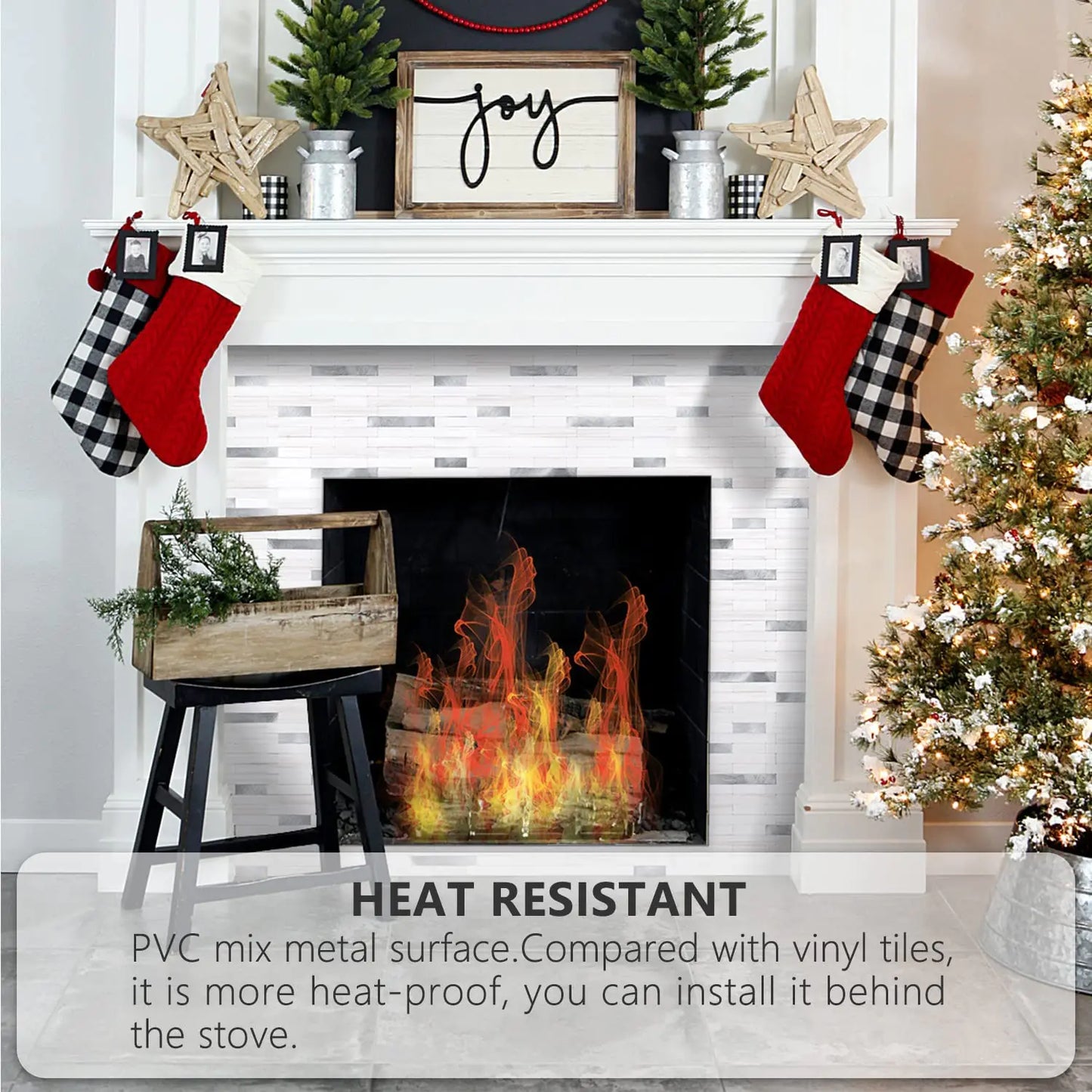 Faux Stone Mixed Metal Linear Blend - Dolomite White Mixed Metal Silver