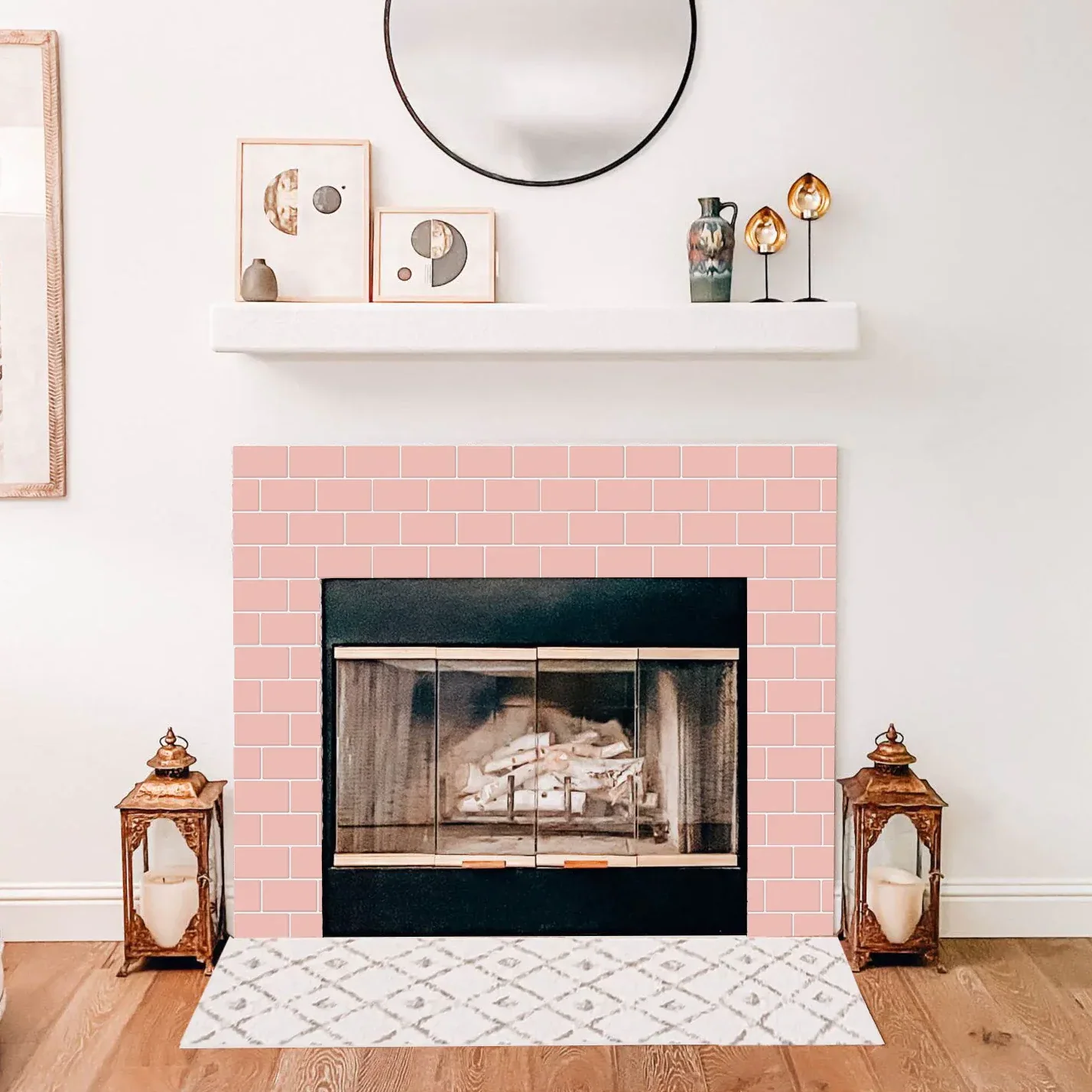 Subway Tiles Peel and Stick Thicker Design - Pink