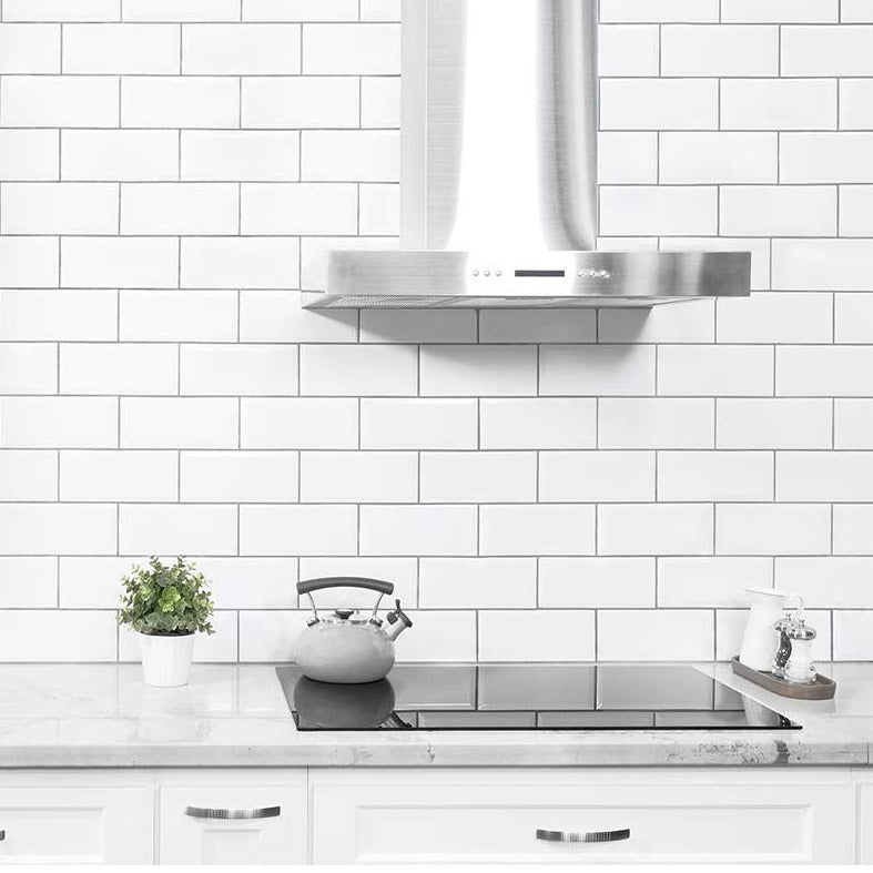 Subway Tile Peel and Stick Backsplash - White