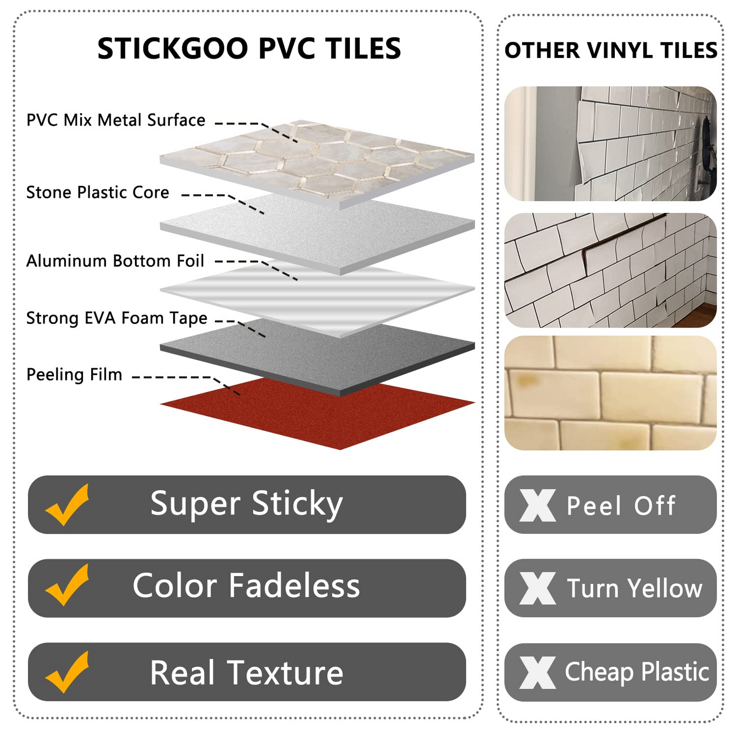 Hexagon Faux Stone Mixed Metal - Beige Marble with Metal Gold