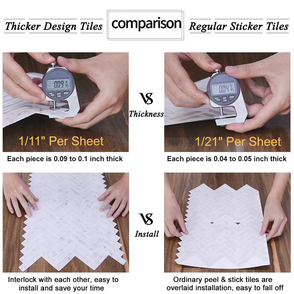 Subway Tile Peel and Stick Backsplash - Deep Blue