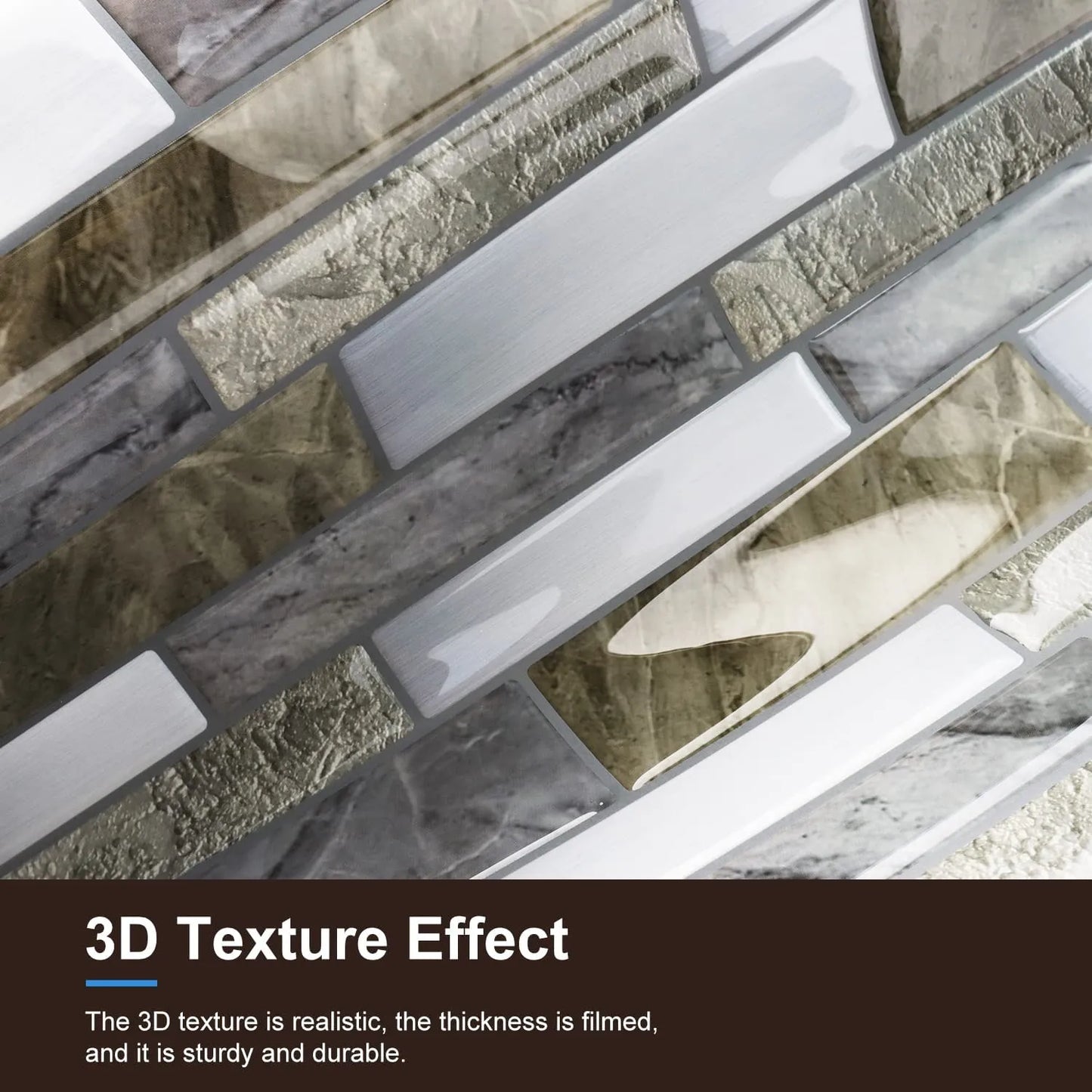 Vamos Tile Linear Blend - Silver Brown