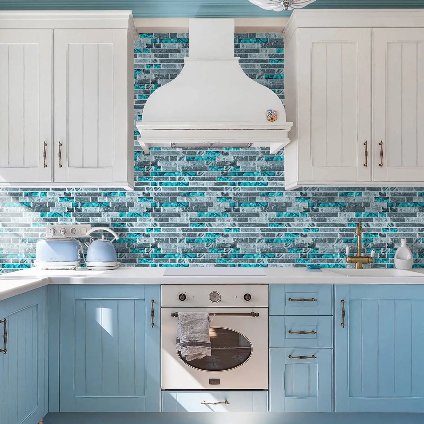 Linear Blend - Gray & Teal