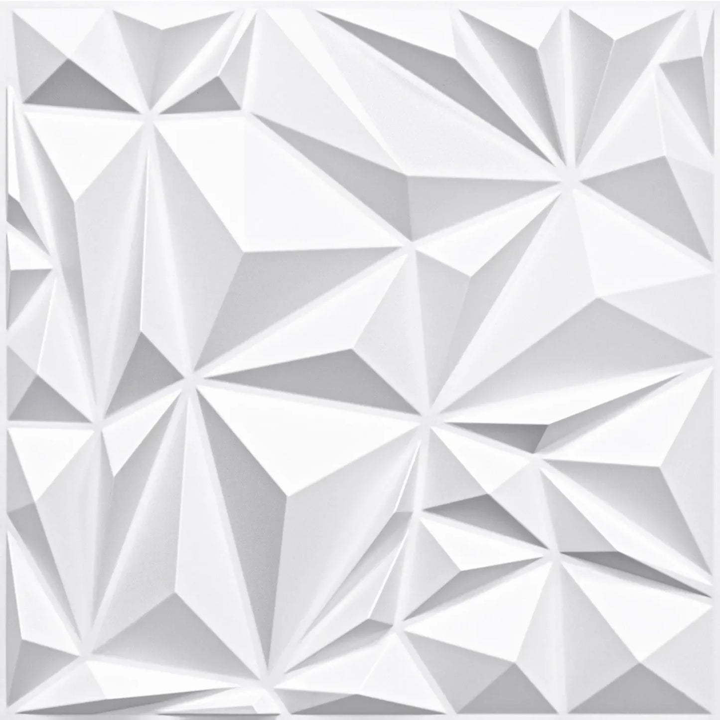 Irregular Diamond 3D Wall Panels - White