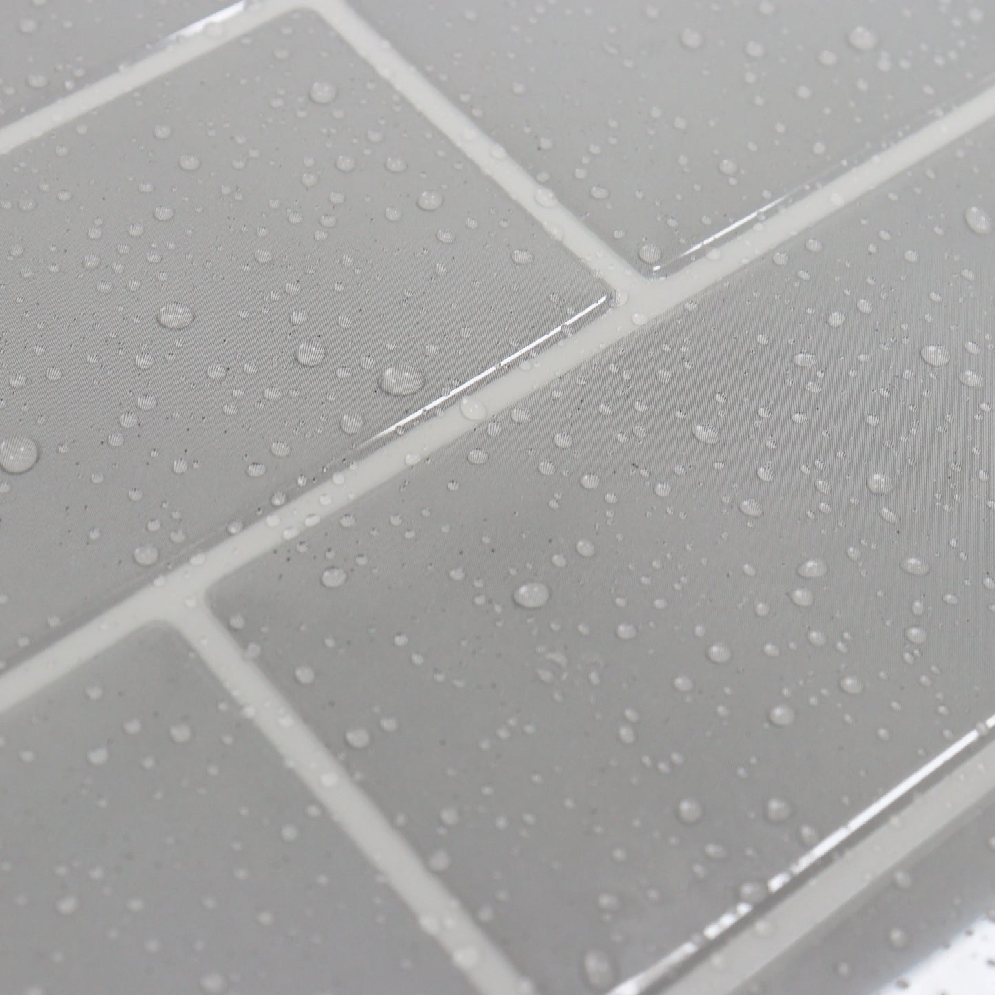 Subway Tiles Peel and Stick Thicker Design - Light Grey with White Grout